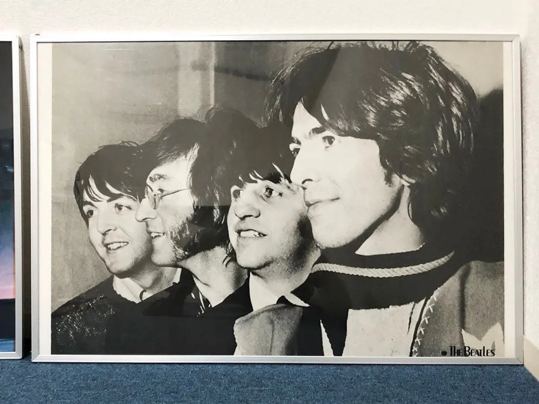 THE BEATLES Large 3-Panel Set with Frame Abbey Road
